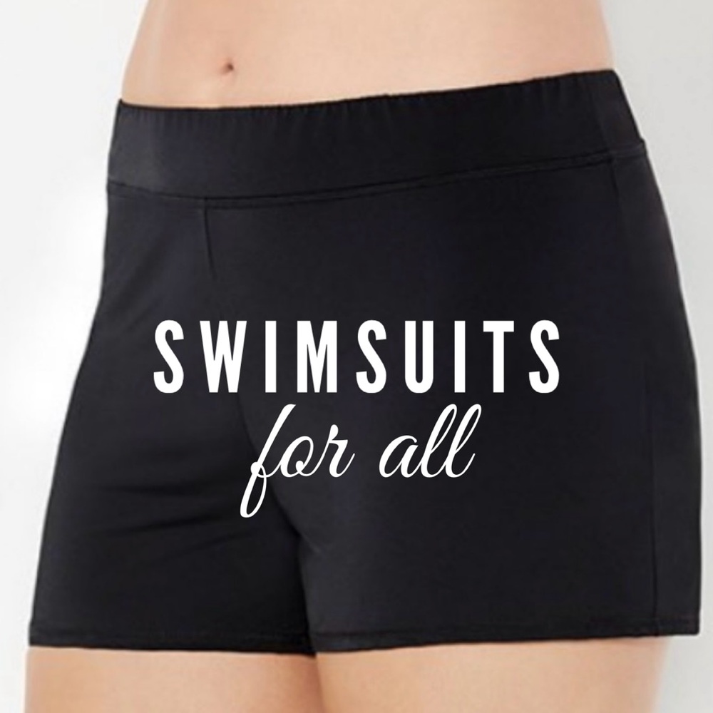 Swimsuits For All Black Banded Waist Short with Brief Size 20 NWT